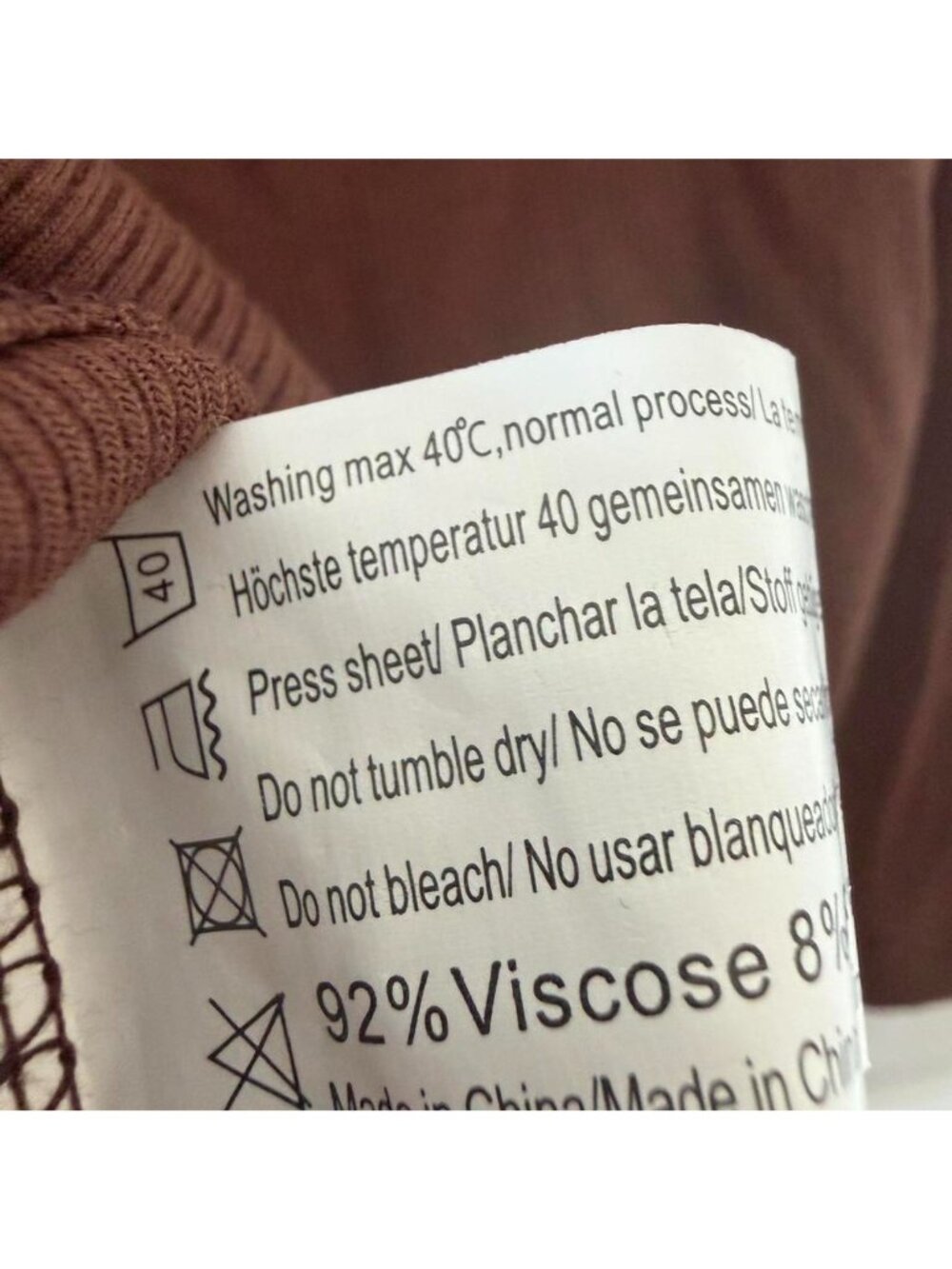 Brown Long Sleeve Top - Picture 4 of 5